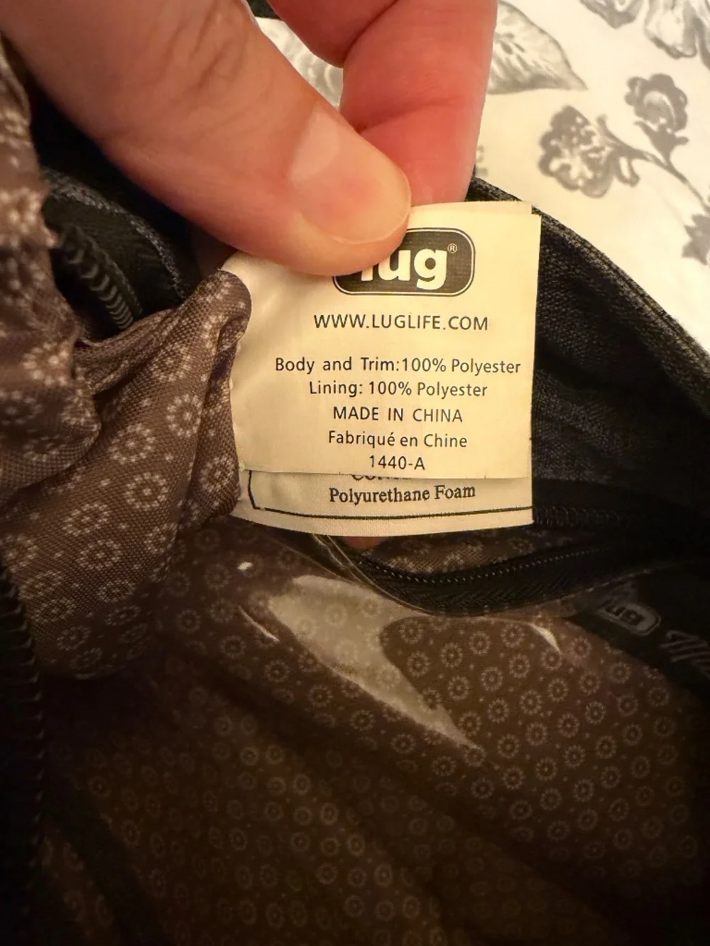 Lug Mambo Gray Crossbody Shoulder RFID Bag w/ Key Holster and Storage EUC